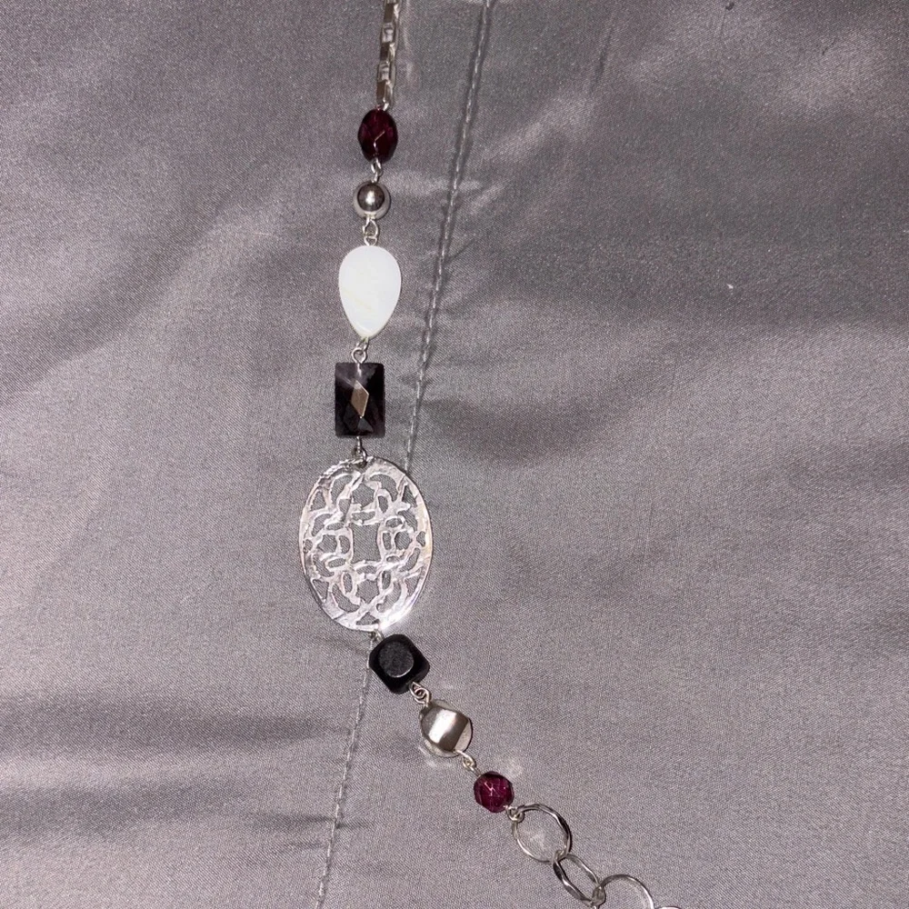 The Limited Silver and Purple Women's Necklace